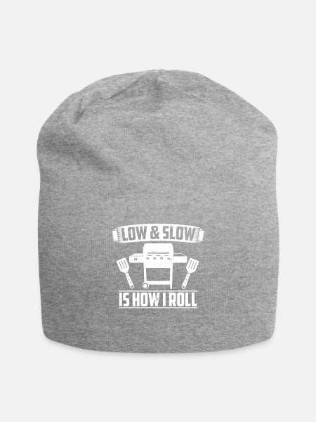 BBQ Grill - Jersey-Beanie - Grau meliert