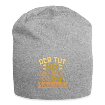 Schokolade - Jersey-Beanie - Grau meliert - Vorne
