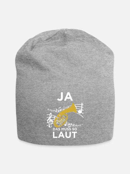 Ja das muss so laut sein! Für Bariton Musiker! - Jersey-Beanie - Grau meliert