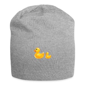 Mutter Enten Küken Kinder Schwanger Kind Geschenk - Jersey-Beanie - Grau meliert - Vorne