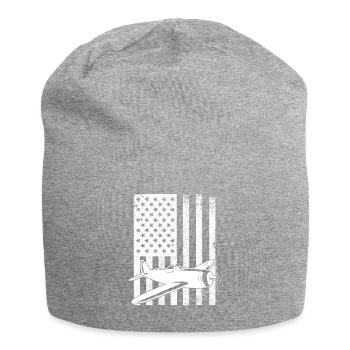 American Aviation Flag - Jersey-Beanie - Grau meliert - Vorne