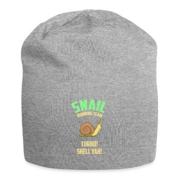 Snail Running Team - Schnecke - Geschenk - Jersey-Beanie - Grau meliert - Vorne