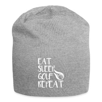 Eat Sleep Golf Repeat Shirt Gift Golfing - Jersey Beanie - heather grey - Front