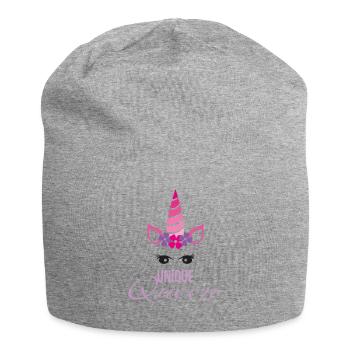 Unique Queen Unicorn - Jersey Beanie - heather grey - Front