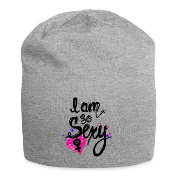 I am so Sexy - Jersey-Beanie - Grau meliert - Vorne
