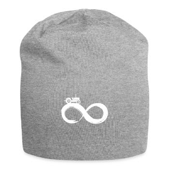 Tractor Agriculture Farmer Nature Field Tracker - Jersey Beanie - heather grey - Front