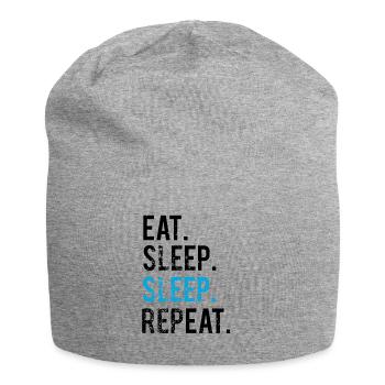 EATING SLEEPING SLEEPING - REPEATING - Jersey Beanie - heather grey - Front