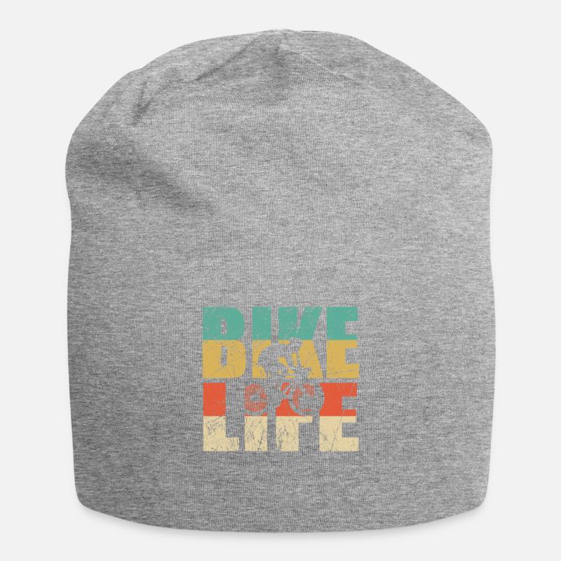 Fahrrad Leben Geschenk - Jersey-Beanie - Grau meliert