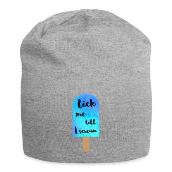 Lèche-moi jusqu'à ce que je crie - été drôle - Bonnet en jersey - gris chiné - Devant