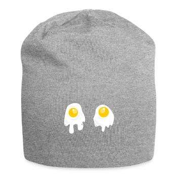 Fried Eggs - Breakfast - Jersey-Beanie - Grau meliert - Vorne