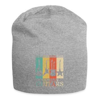 Guitars Vintage Gift - Jersey Beanie - heather grey - Front