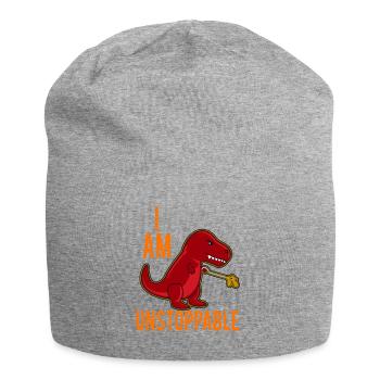 T-Rex Je ne m'arrête pas Drôle - Bonnet en jersey - gris chiné - Devant