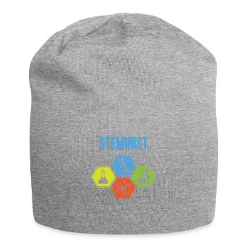 Steminist Chemistry Nerd Geek Feminist Geschenk - Jersey-Beanie - Grau meliert - Vorne