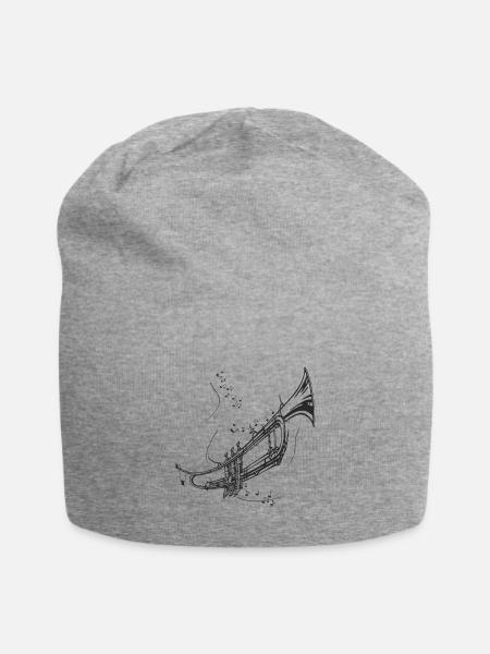 Trompette joli cadeau cool - Bonnet en jersey - gris chiné