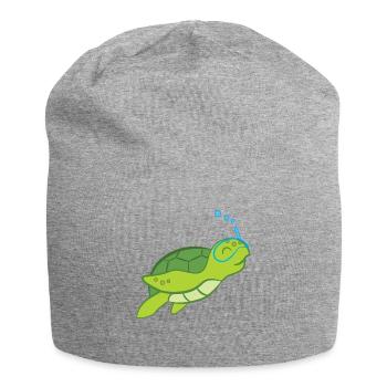 Tortue - Amoureux de tortues - Tortues - Bonnet en jersey - gris chiné - Devant