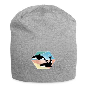 Wal - Jersey-Beanie - Grau meliert - Vorne