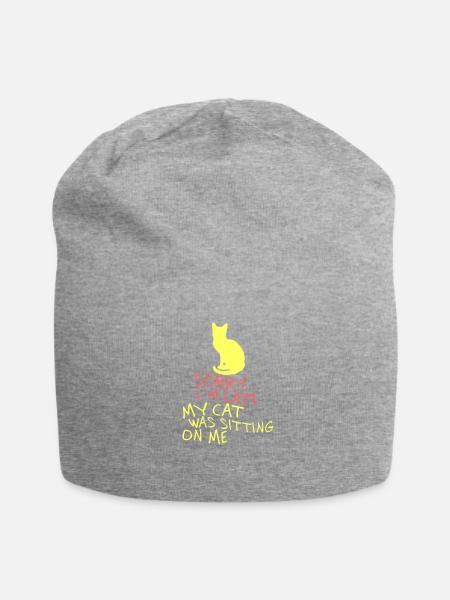 13 - Jersey-Beanie - Grau meliert