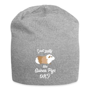 Guinea Pig - Guinea Pig - Love - Jersey Beanie - heather grey - Front