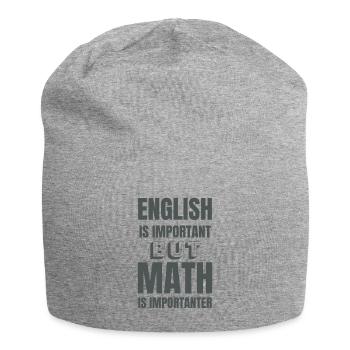 Math teacher mathematician math student gift idea - Jersey Beanie - heather grey - Front
