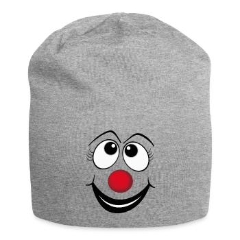 Gesicht Clown - Jersey-Beanie - Grau meliert - Vorne