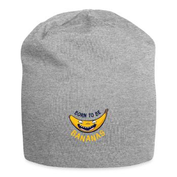 Bananen-Geschenk geboren, um verrücktes Hemd der Bananen zu sein - Jersey-Beanie - Grau meliert - Vorne