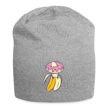 Bananen-Geschenk-Lebensmittel-Porno-Donut Shirt - Jersey-Beanie - Grau meliert - Vorne