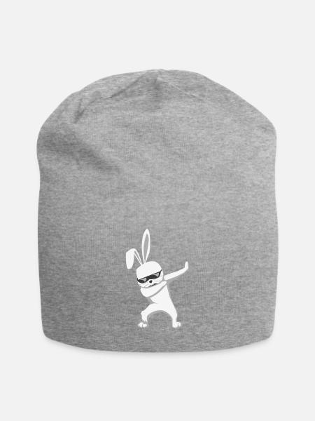 Dabbin Hase Anime Sonnenbrille Dab Life Geschenk - Jersey-Beanie - Grau meliert
