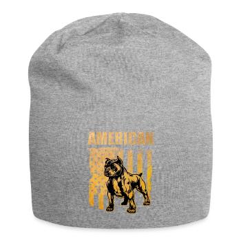 Pitbull amant chien de combat amour Amérique USA - Bonnet en jersey - gris chiné - Devant