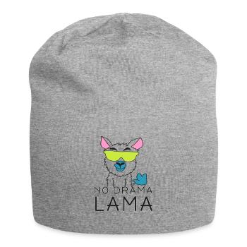 No Drama Llama - No Drama Lama - Funny Humor - Jersey Beanie - heather grey - Front