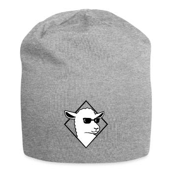Cooles Schaf mit Sonnenbrille Mäh Wolle - Jersey-Beanie - Grau meliert - Vorne