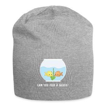 Fish - Fish Holder - Aquarist - Funny - Lol - Jersey Beanie - heather grey - Front