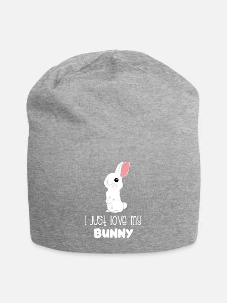 Hasen - Hase - Hasenbesitzer - Liebe - Jersey-Beanie - Grau meliert