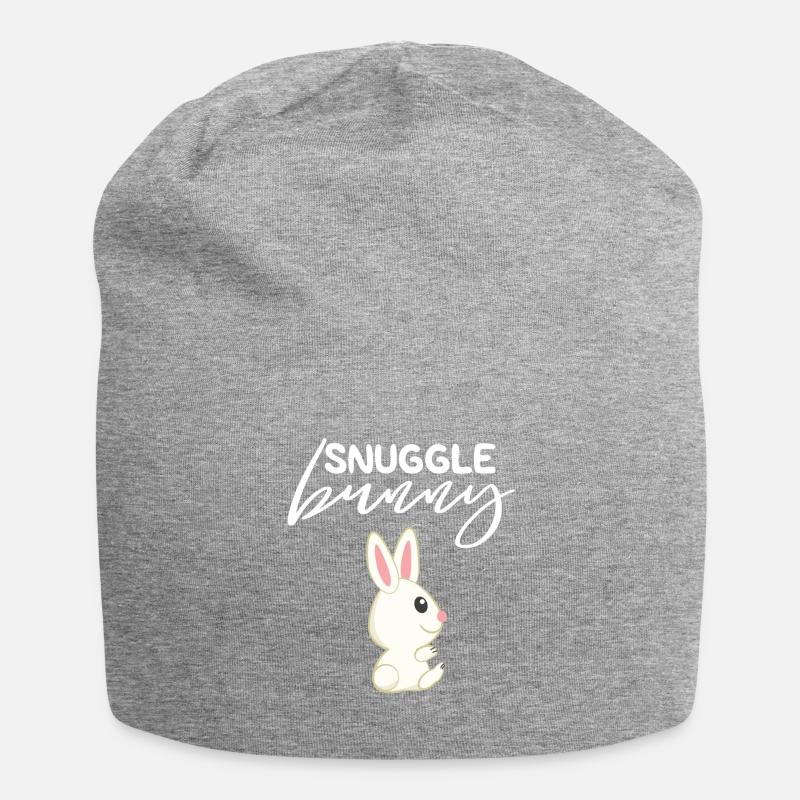 Rabbit - Rabbit - Rabbit owner - Cuddly rabbit - Jersey Beanie - heather grey
