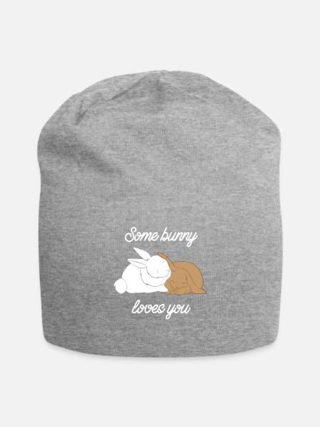 Lapins - Lapins - Lapins - Amour - Bonnet en jersey - gris chiné