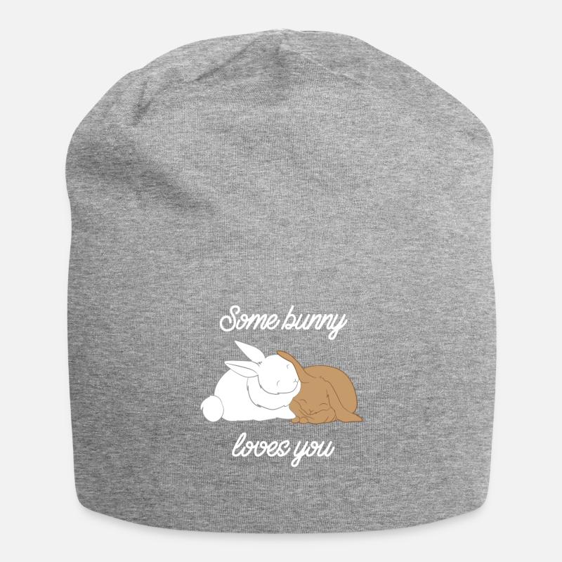 Lapins - Lapins - Lapins - Amour - Bonnet en jersey - gris chiné