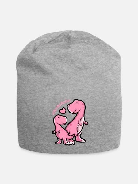 Mamasaurus - Graphique drôle de dinosaure - Bonnet en jersey - gris chiné