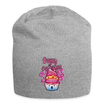 reine des cupcakes muffin donut - Bonnet en jersey - gris chiné - Devant