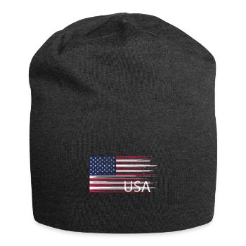 USA Flagge Amerika Freiheit Reise route 66 shirt - Jersey-Beanie - Anthrazit - Vorne