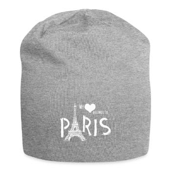 Paris - Bonnet en jersey - gris chiné - Devant
