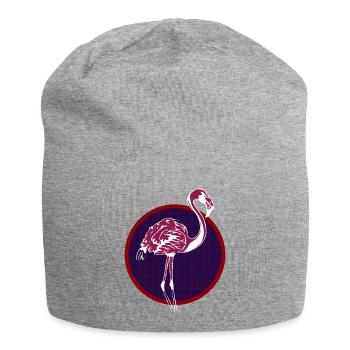 Flamant rouge - Bonnet en jersey - gris chiné - Devant