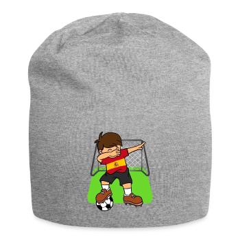 Spanien Fußball Dabbing Kid Spanier Fußball - Jersey-Beanie - Grau meliert - Vorne