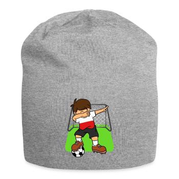 Polen-Fußball-Ball, der Kinderpolen-Fußball abtupft - Jersey-Beanie - Grau meliert - Vorne