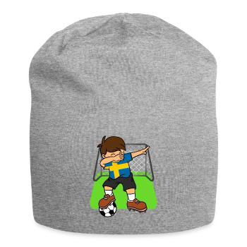 Suède Soccer Ball Dabbing Kid Suédois Football - Bonnet en jersey - gris chiné - Devant