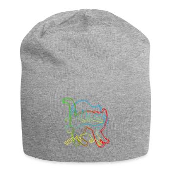 Chats, gueule de bois, chat, meow, cadeau, animal familier, kitty - Bonnet en jersey - gris chiné - Devant