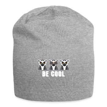 Lemur - Lemurs - Lemurs T-Shirt - Soyez cool - Bonnet en jersey - gris chiné - Devant