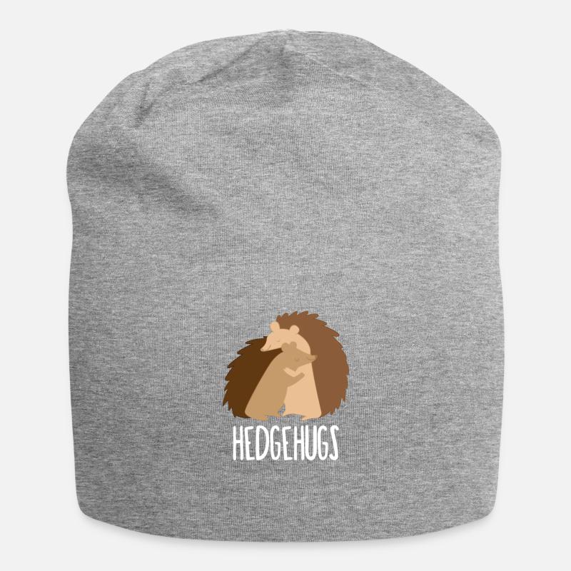 Hedgehog - hedgehog lover - hedgehog fan - hedgie - gift - Jersey Beanie - heather grey