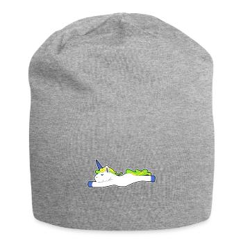 dormant licorne paresseux chill cadeau idée - Bonnet en jersey - gris chiné - Devant