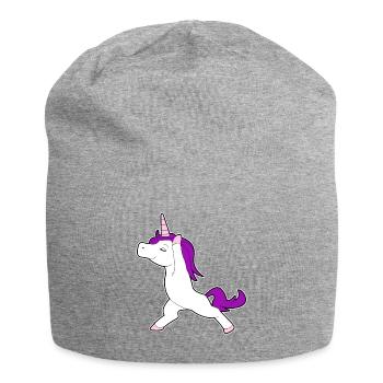 Unicorn chick proudly conceited gift idea - Jersey Beanie - heather grey - Front