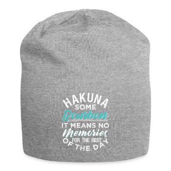 HAKUNA SOME BOURBON No Memories - Jersey Beanie - heather grey - Front
