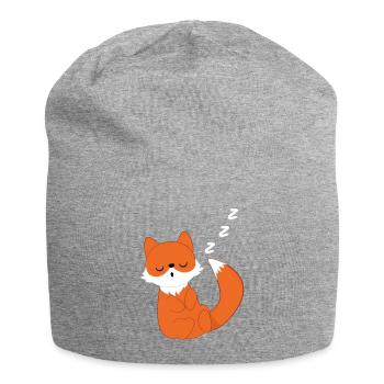 Fox - vixen - Fox lovers - sleeping - Jersey Beanie - heather grey - Front